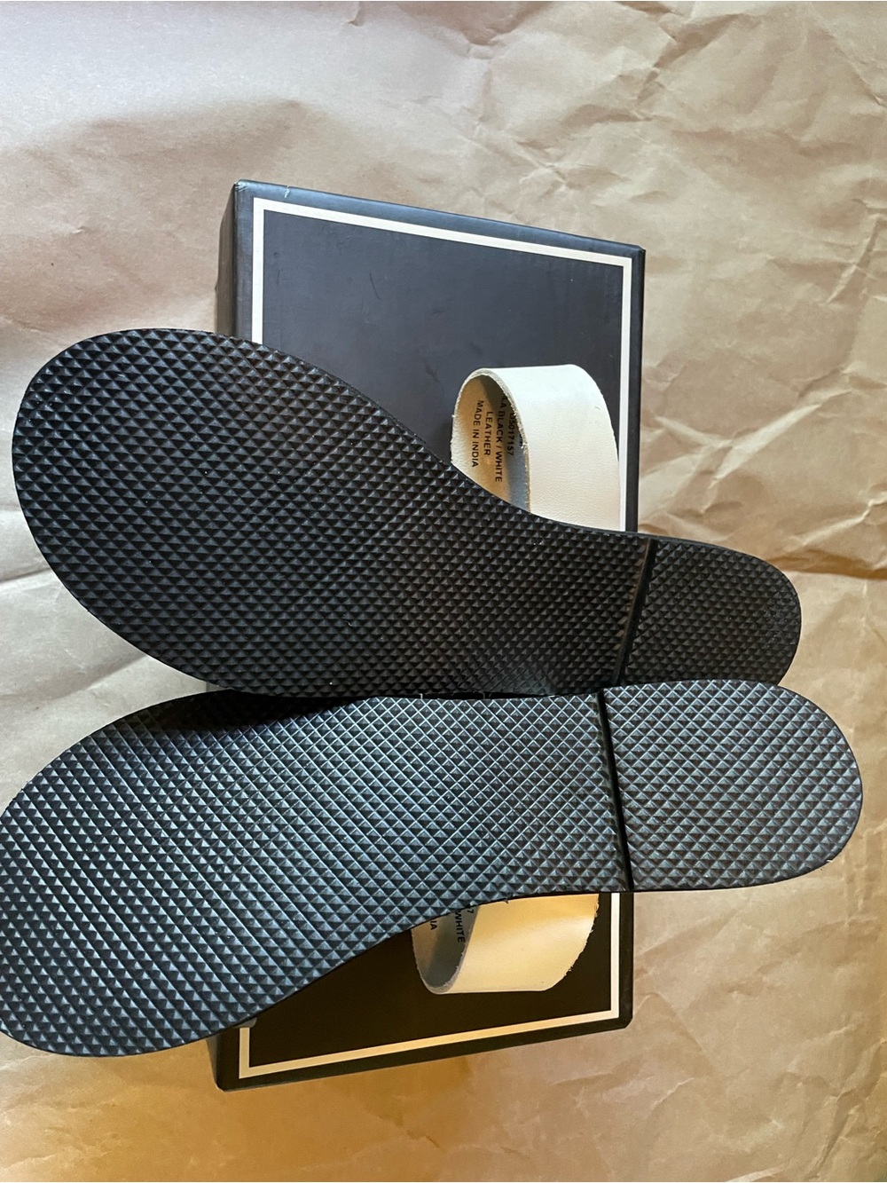 MIA Black and White Slide Sandals - Picture 5 of 8